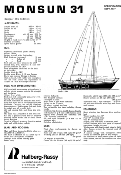 monsun 31 sailboat