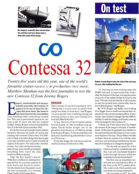 contessa 32 sailboat specs