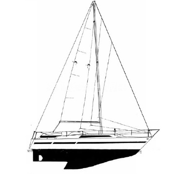 Barberis 36 sloop sailplan Barberis 36 sloop sailplan